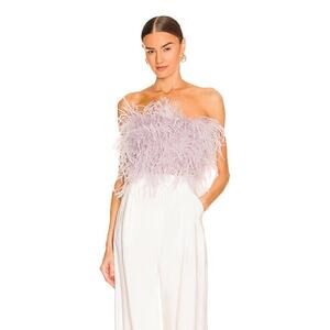 LAMARQUE - Zaina Top in Lilac, Purple Feathers